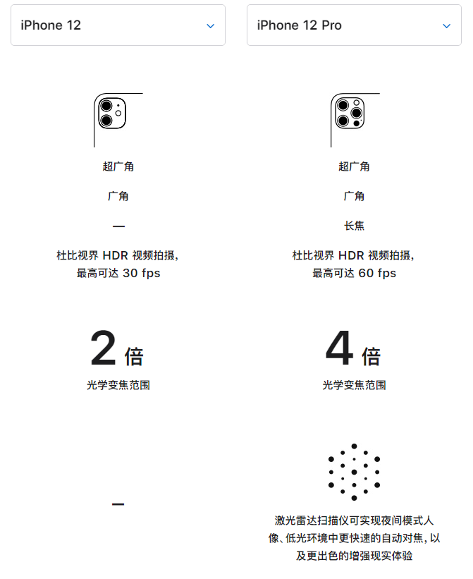 齐河苹果手机维修分享苹果 iPhone 12 与 iPhone 12 Pro 选哪款 